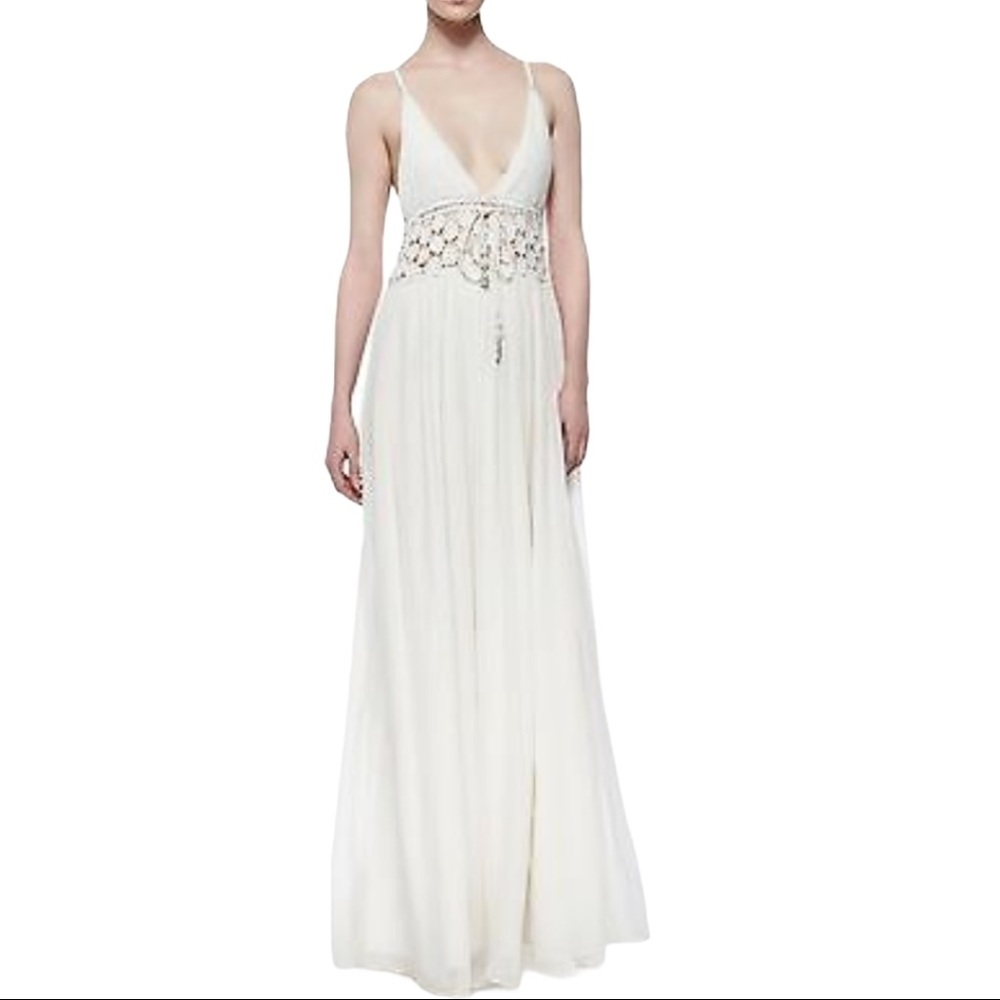 CALYPSO ST.BARTS boho silk maxi  beaded tassle an